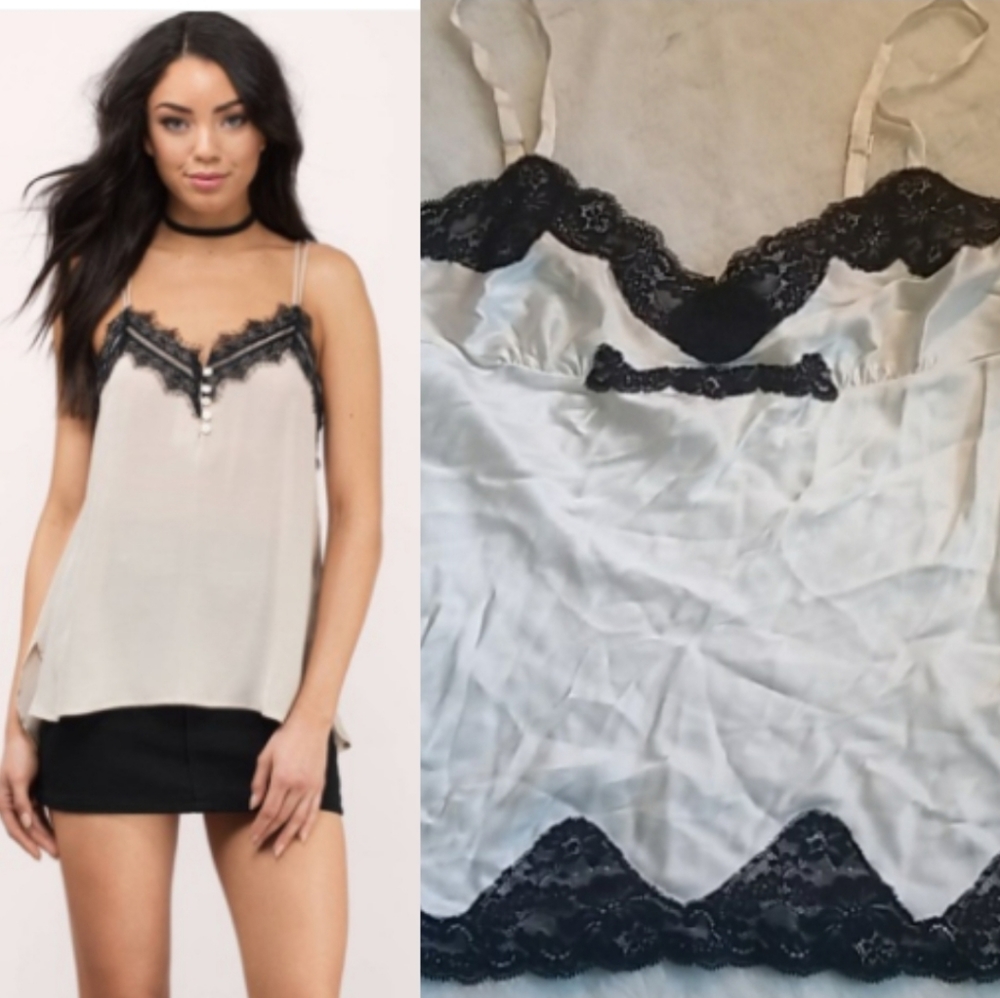 Silk and lace cami tank